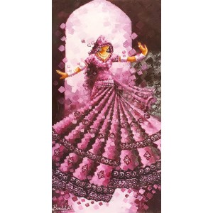 Bandah Ali, 18 x 36 Inch, Acrylic on Canvas, Figurative-Painting, AC-BNA-173